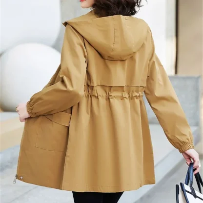 Casual Hooded Trench Coat - Image 3