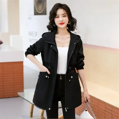 Casual Hooded Trench Coat