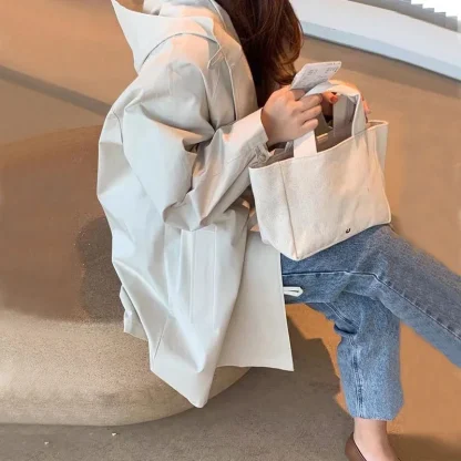 Simple Hooded Trench Coats - Image 3