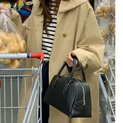 Simple Hooded Trench Coats - Image 4