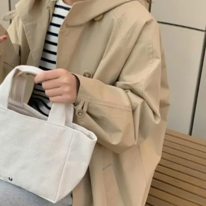 Simple Hooded Trench Coats - Image 5