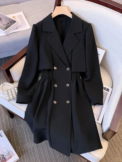 Gartered Waist Trench Coat - Image 3