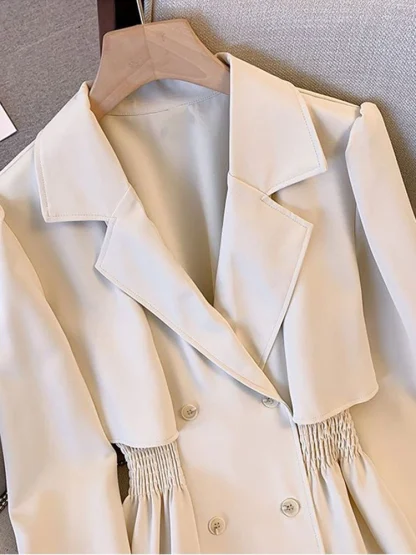 Gartered Waist Trench Coat - Image 4