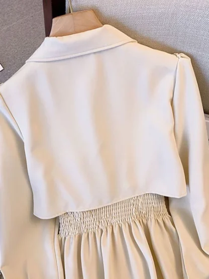 Gartered Waist Trench Coat - Image 6