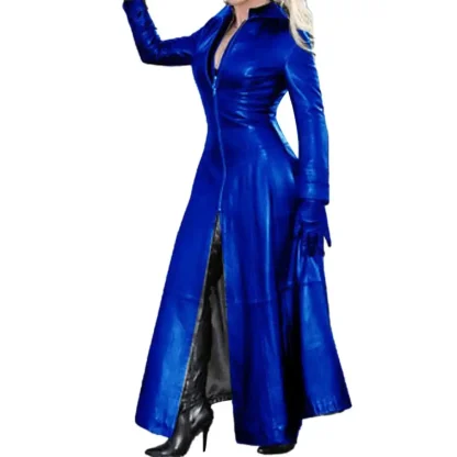 Front Split Hem Trench Coat - Image 3