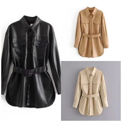 Elegant Sashed Trench Coats - Image 2
