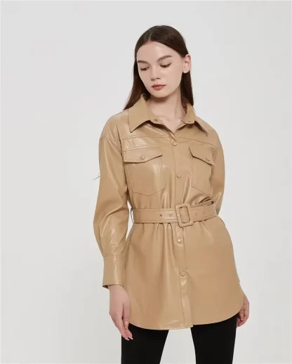Elegant Sashed Trench Coats - Image 3