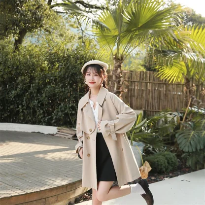 Spring Mid-Length Trench Coat - Image 5