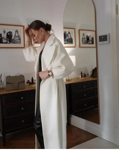 Elegant V-Neck Trench Coats - Image 2