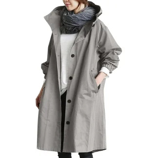 Mid Long Hooded Trench Coat