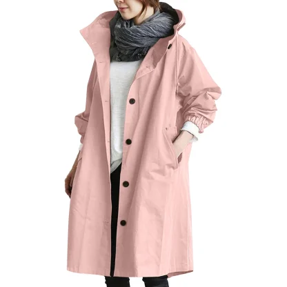 Mid Long Hooded Trench Coat - Image 5