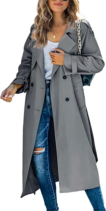 Long Sleeve Trench Coat - Image 5