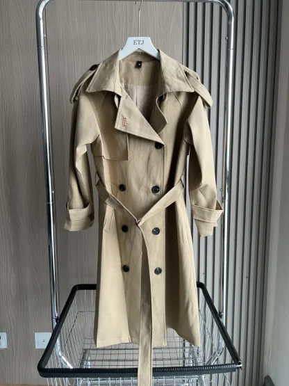 Belted Mid-Length Trench Coat - Image 4