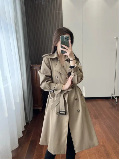 Belted Mid-Length Trench Coat