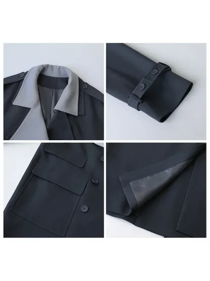 Loose Double Collar Trench Coat - Image 4