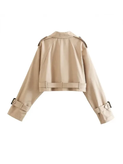 Loose Fit Top Short Trench Coat - Image 3
