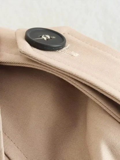 Loose Fit Top Short Trench Coat - Image 4