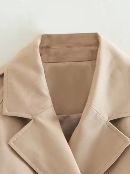 Loose Fit Top Short Trench Coat - Image 6