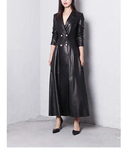 Charm Pleated Maxi Trench Coat