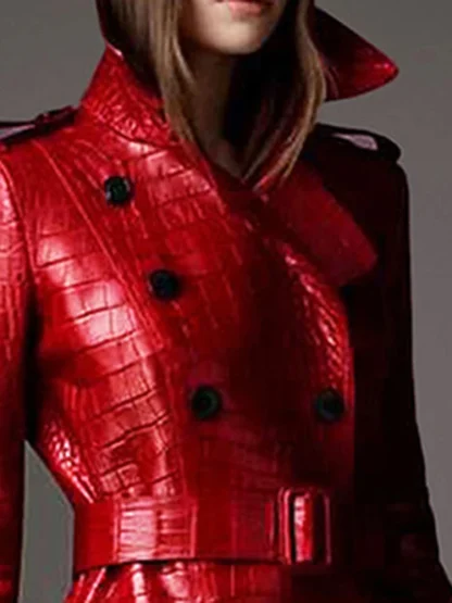 Double Breasted Belt Trench Coat - Image 3