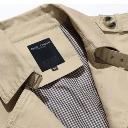 Turn-Down Collar Trench Coat - Image 5