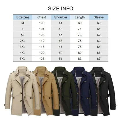 Turn-Down Collar Trench Coat - Image 6