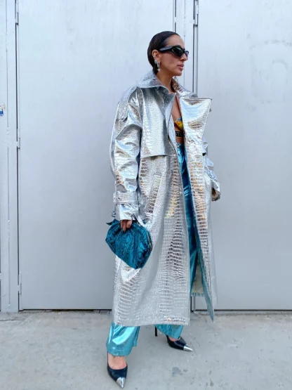 Sleek Belt-On Trench Coat