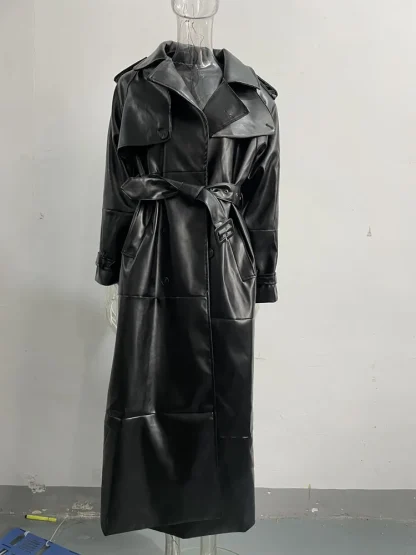 Belt Waist Back Trench Coat - Image 6