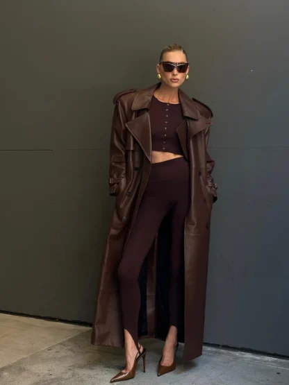 Belt Waist Back Trench Coat