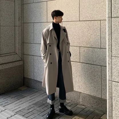 Longline Streetwear Trench Coat - Image 4
