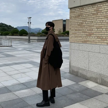 Longline Streetwear Trench Coat - Image 6
