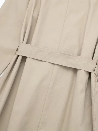 Belted Long Sleeve Trench Coat - Image 6