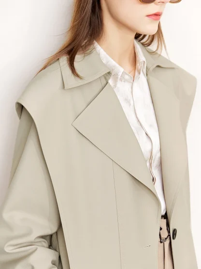 Classic Tailored Trench Coat - Image 6