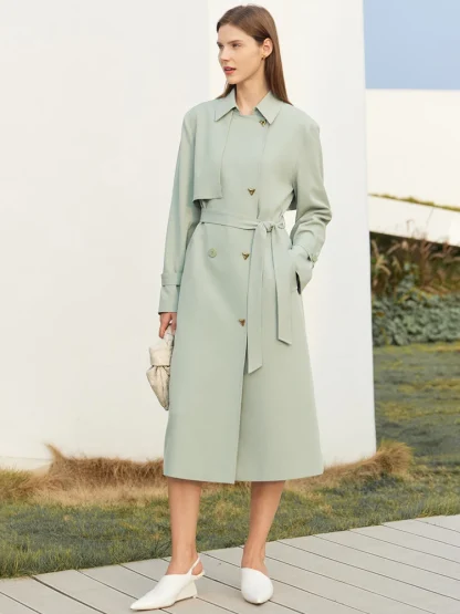 Elegant Belt Loose Trench Coat - Image 3