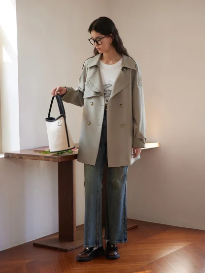 Classic Retro Trench Coat - Image 3