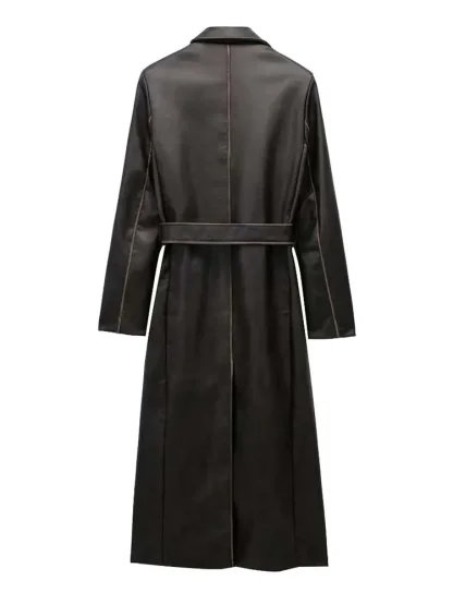Elegant Long Sleeve Trench Coat - Image 2