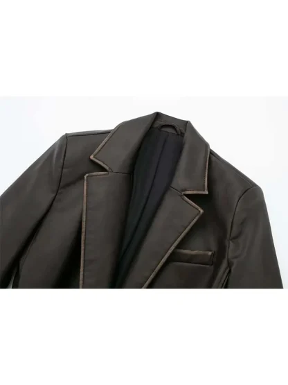 Elegant Long Sleeve Trench Coat - Image 3