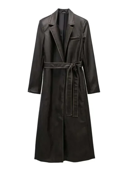 Elegant Long Sleeve Trench Coat