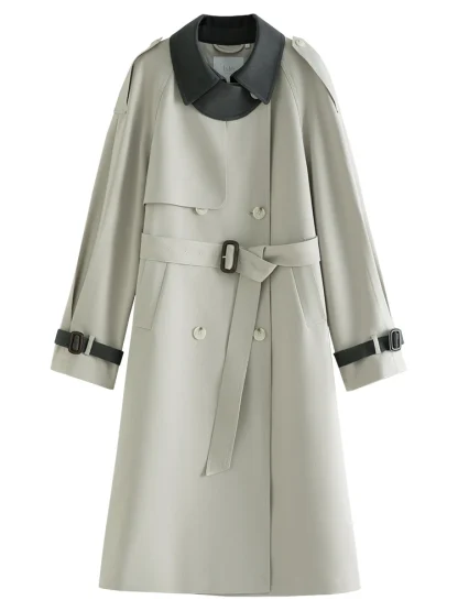 Business Casual Belted Trench Coat - Image 6