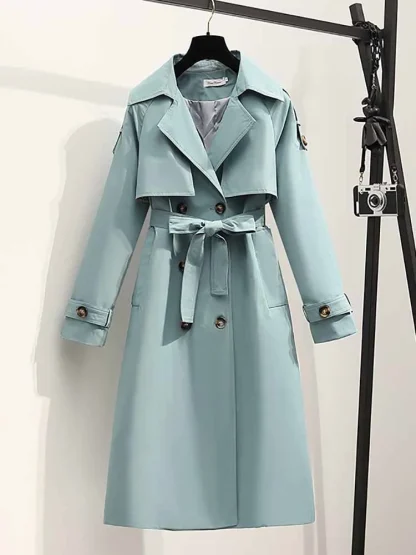 Elegant Chic Belted Trench Coat - Image 2