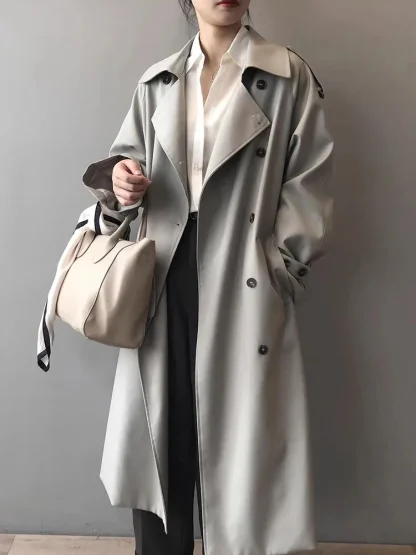 Statement Style Long Trench Coat - Image 2