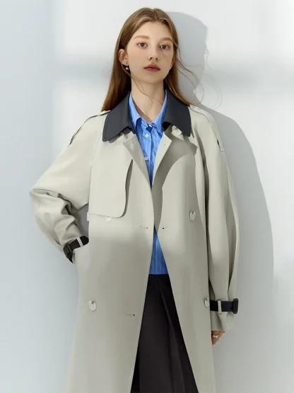 Business Casual Belted Trench Coat - Image 3