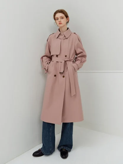 Business Casual Belted Trench Coat - Image 2