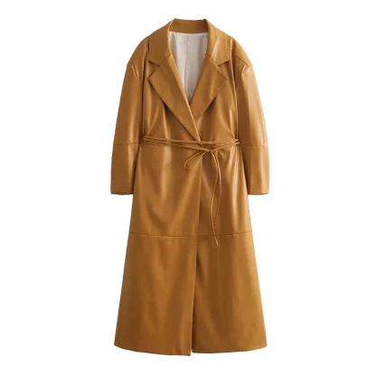 Casual Flip Collar Trench Coat