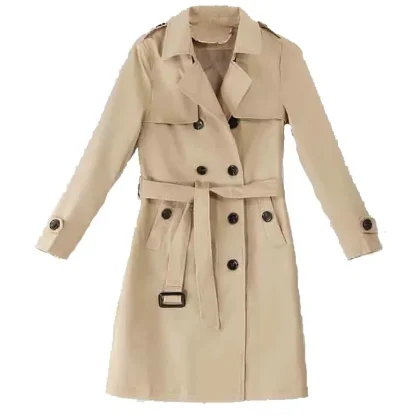 Stylish Slim Waist Trench Coat - Image 5