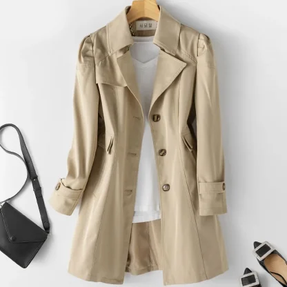Elegant Mid-Length Trench Coat
