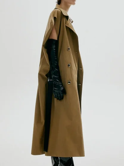 Stylish Sleeveless Trench Coat - Image 5