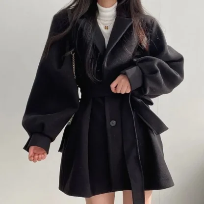 Buttoned Pockets Trench Coat