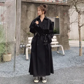 Sleek Long Flowy Trench Coat