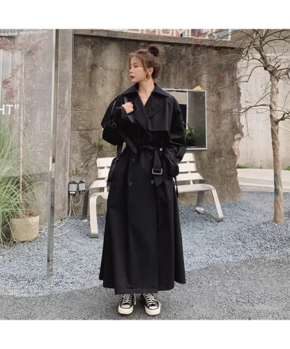 Sleek Long Flowy Trench Coat